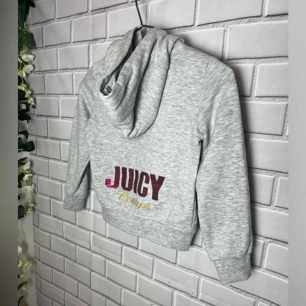 Juicy Couture girls Grey Hoodie sweatshirt /size 6X